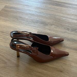 Elegant Brown Slingback Heels